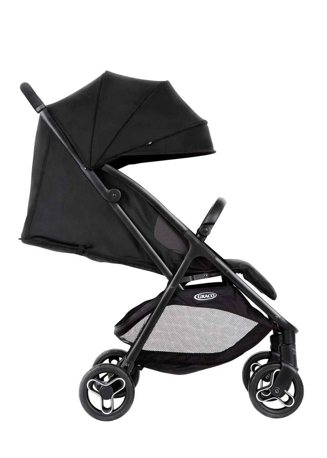 Graco - Passeggino Myavo, Leggero, Piegatura Rapida, Dalla Nascita a circa 4 Anni (22 kg), con Parapioggia, Midnight
