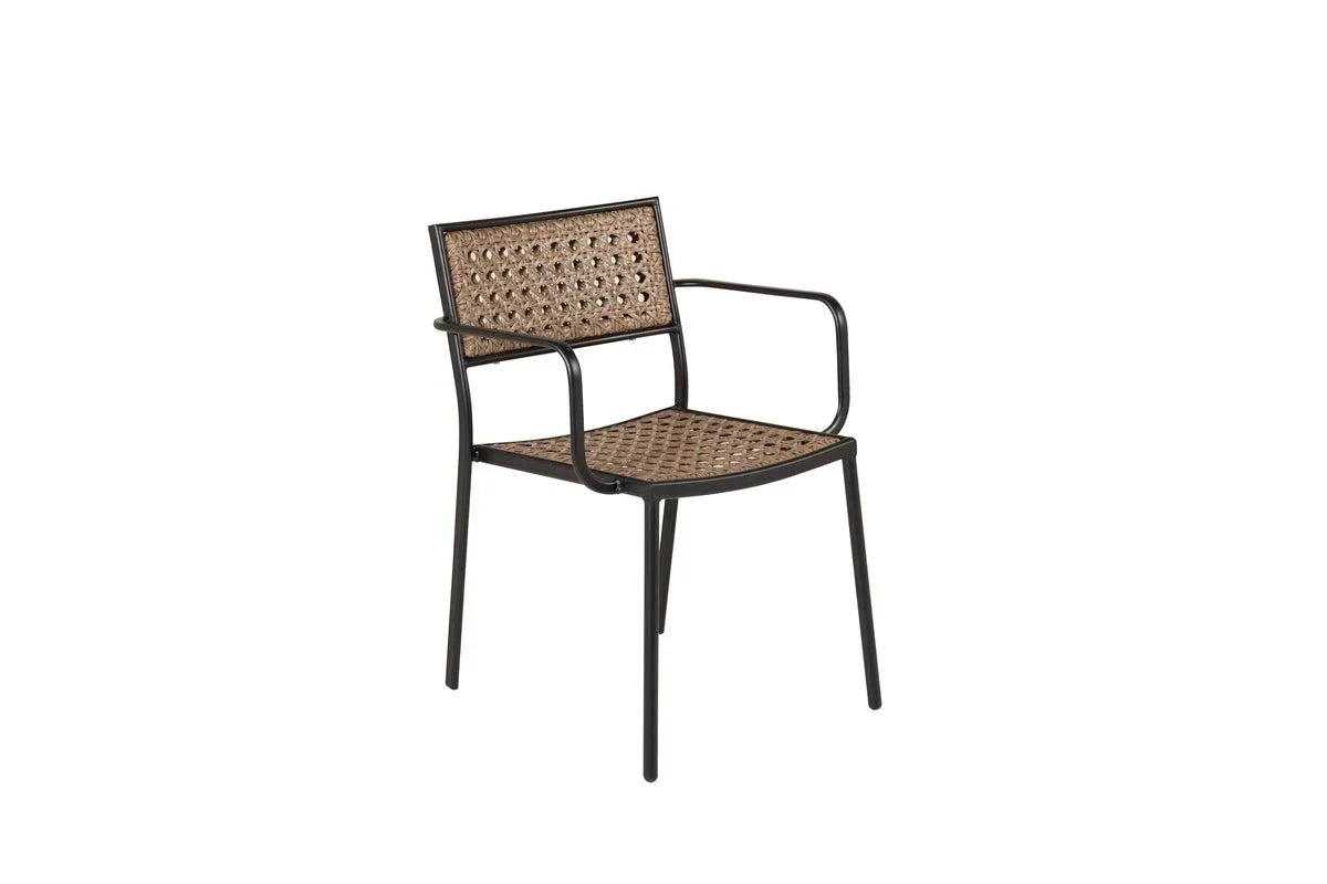 Set da 4 - Sedia da giardino Marave in rattan con cuscino