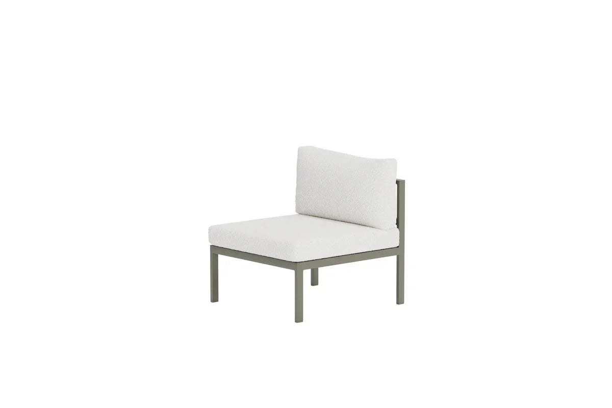 Panca da giardino modulo Borelio - In alluminio beige o marrone