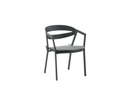 Sedia da giardino Sylt - in alluminio nero