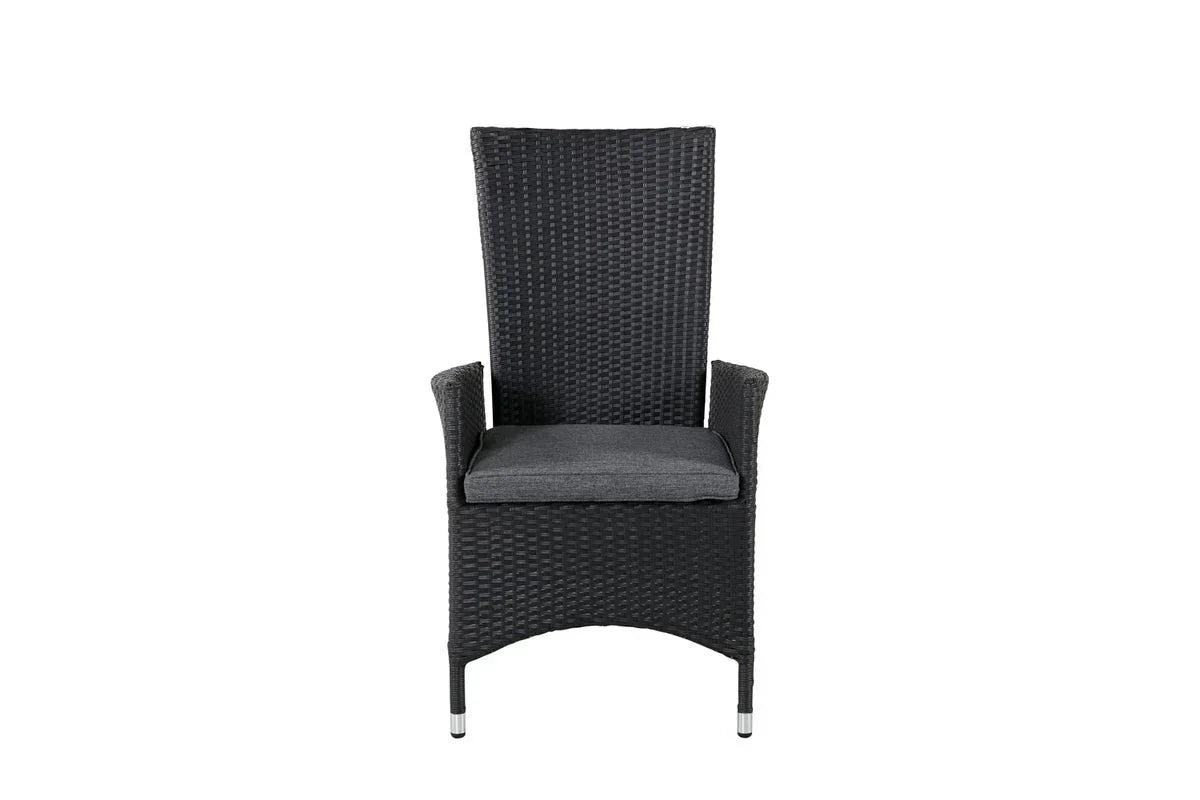 Set da 2 - Sedia da giardino Venezia effetto rattan in nero, bianco o effetto naturale