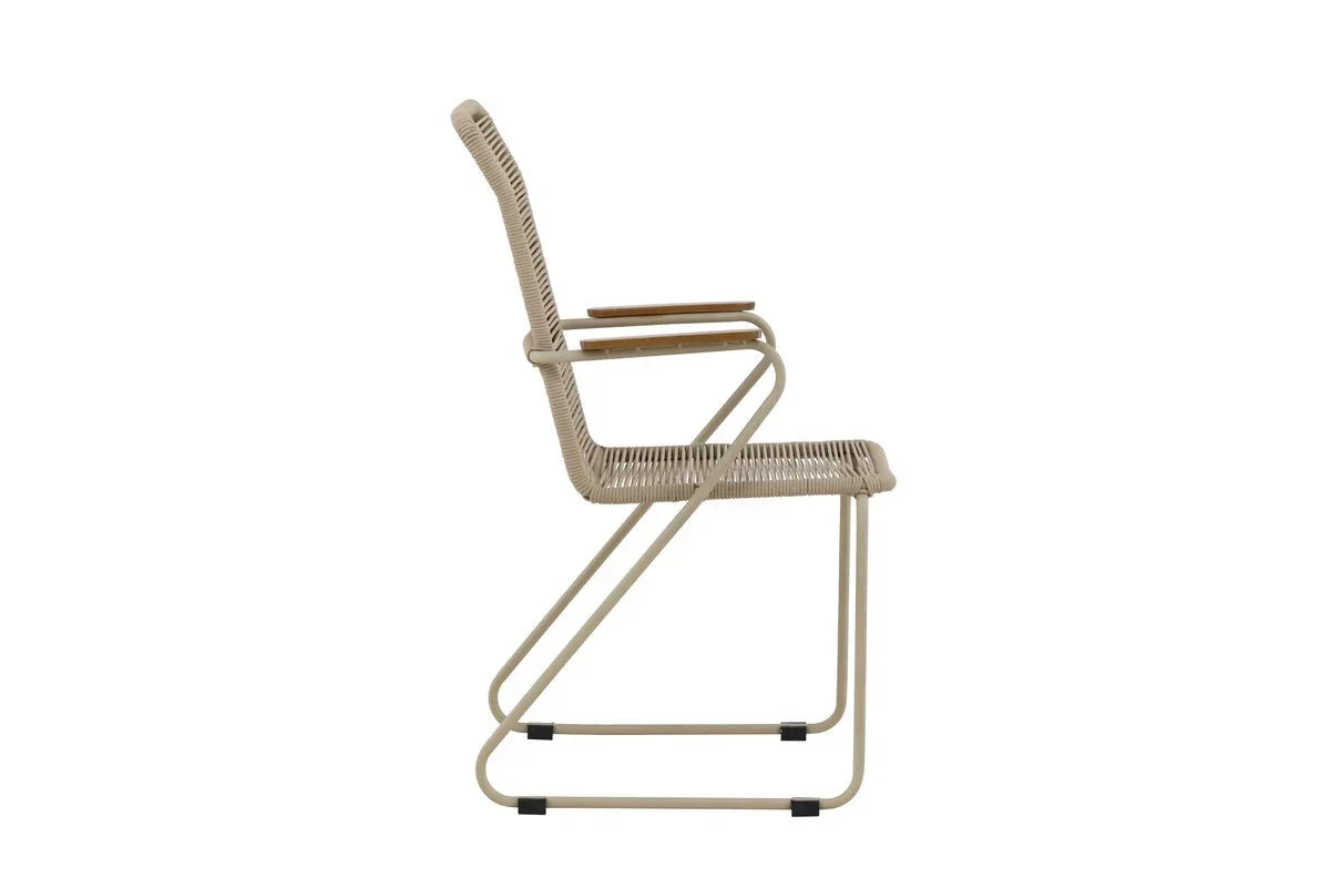 Sedia da giardino Noreno - con braccioli in teak