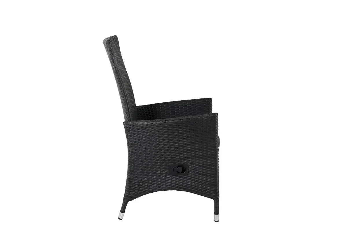 Set da 2 - Sedia da giardino Venezia effetto rattan in nero, bianco o effetto naturale
