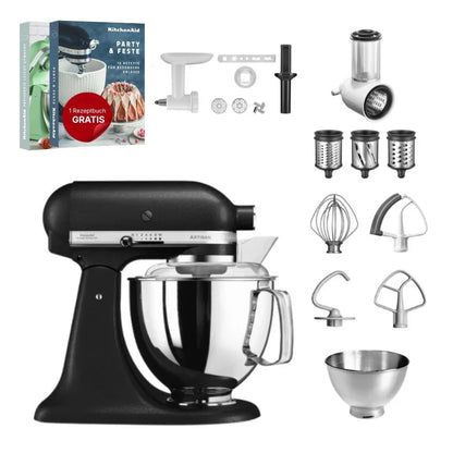 KitchenAid 4,8 L 5KSM175 Robot da cucina Artisan Set completo con tagliaverdure+tritacarne+accessorio per biscotti spritz