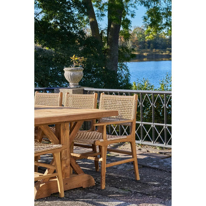 Sedia da giardino Capri con braccioli in teak