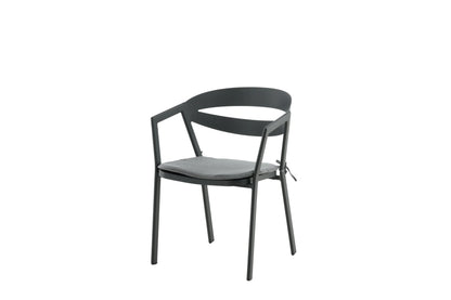 Sedia da giardino Sylt - in alluminio nero