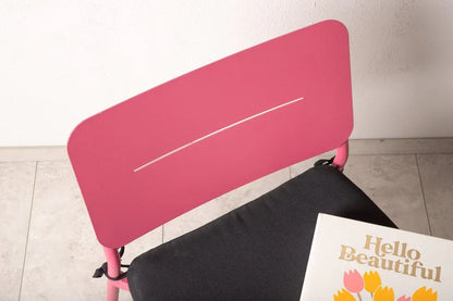 Set di 2 - Sedia da giardino Lia in acciaio rosa
