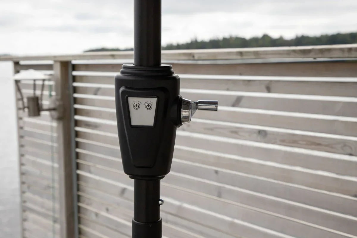 Ombrellone Lightning – Ø270 cm in nero o grigio a scelta