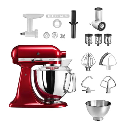 KitchenAid 4,8 L 5KSM175 Robot da cucina Artisan Set completo con tagliaverdure+tritacarne+accessorio per biscotti spritz