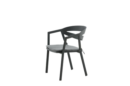 Sedia da giardino Sylt - in alluminio nero