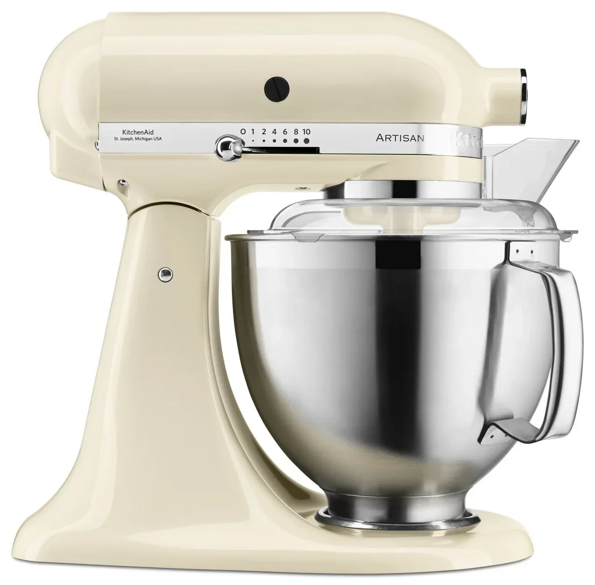 KitchenAid Robot da cucina Artisan 4,8 L 5KSM185 con tritacarne Meatlover in metallo 5KSMMGA misura 8 e accessorio per biscotti spritz