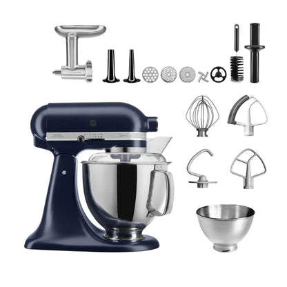 KitchenAid 4,8 L 5KSM175 Robot da cucina Artisan Meatlover con tritacarne interamente in metallo e accessorio per biscotti spritz