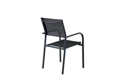 Set di 2 sedie da giardino Ira - elegante estetica nera in alluminio