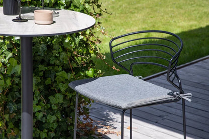 Set da 4 - Sedia da giardino Como in metallo nero
