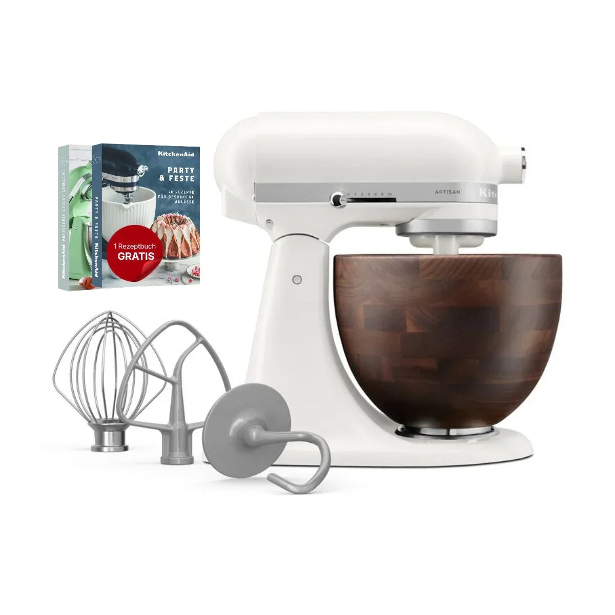 KitchenAid 4,7 L 5KSM156WBEPL Robot da Cucina Artisan con Ciotola in Noce