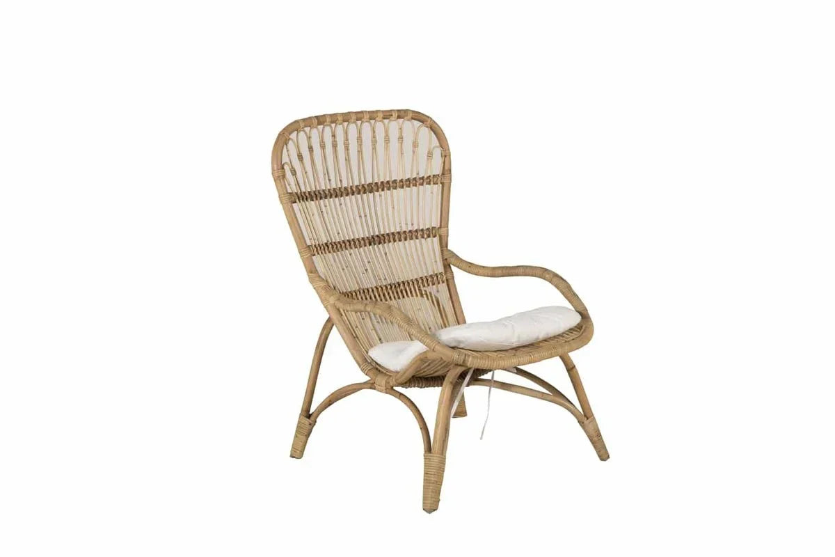 Sedia da giardino Elena - in rattan effetto legno