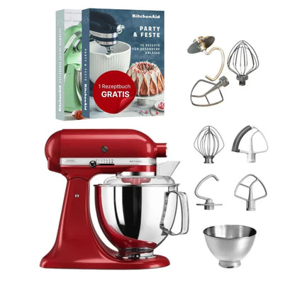 KitchenAid 4,8 L 5KSM175 Artisan Robot da cucina con fruste a filo e a gancio