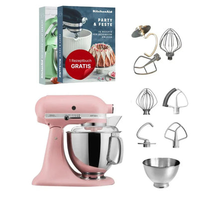 KitchenAid 4,8 L 5KSM175 Artisan Robot da cucina con fruste a filo e a gancio