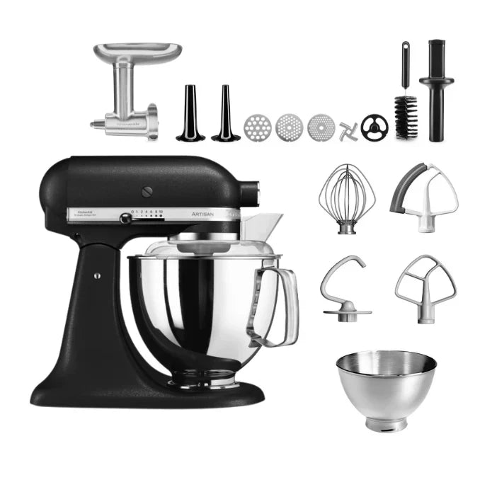 KitchenAid 4,8 L 5KSM175 Robot da cucina Artisan Meatlover con tritacarne interamente in metallo e accessorio per biscotti spritz