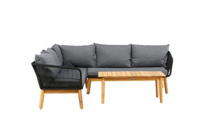 Set da salotto da giardino Renavo – Set 2 pezzi in acacia e poliestere