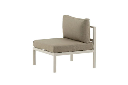 Panca da giardino modulo Borelio - In alluminio beige o marrone