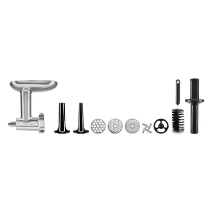 KitchenAid Robot da cucina Artisan 4,8 L 5KSM185 con tritacarne Meatlover in metallo 5KSMMGA misura 8 e accessorio per biscotti spritz