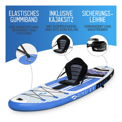 Stand Up Paddle Board "AUKAI Pro" con sedile per kayak grigio