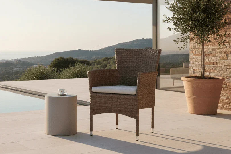 Set di 2 sedie da giardino Marina effetto rattan