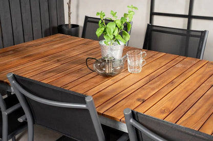 Set di 2 sedie da giardino Ira - elegante estetica nera in alluminio