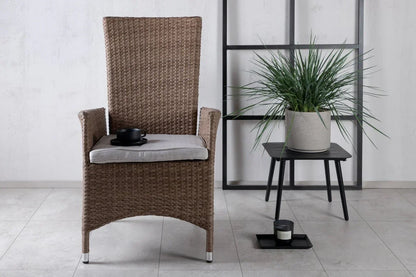 Set da 2 - Sedia da giardino Venezia effetto rattan in nero, bianco o effetto naturale