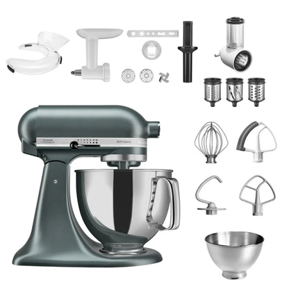 KitchenAid 4,8 L 5KSM175 Robot da cucina Artisan Set completo con tagliaverdure+tritacarne+accessorio per biscotti spritz