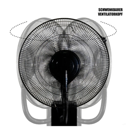 MAUK Ventilatore a piantana 16" con nebulizzatore di raffreddamento 80W