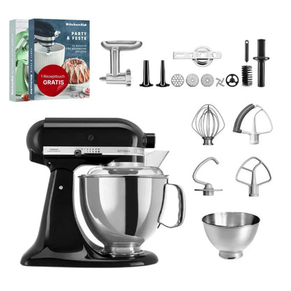 KitchenAid 4,8 L 5KSM175 Robot da cucina Artisan Meatlover con tritacarne interamente in metallo e accessorio per biscotti spritz