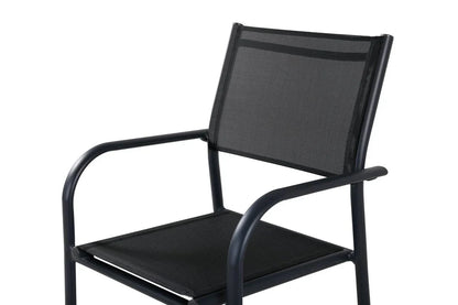 Set di 2 sedie da giardino Ira - elegante estetica nera in alluminio