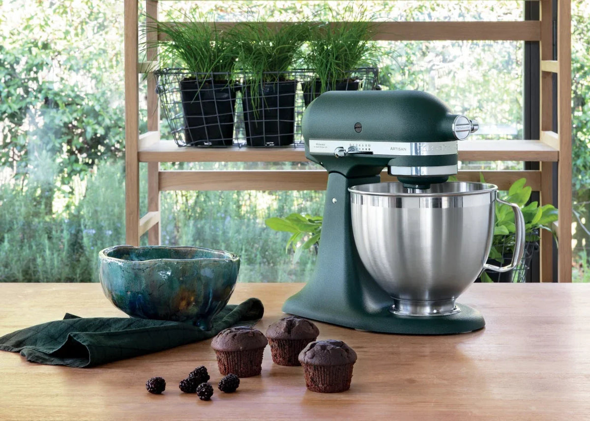 KitchenAid Robot da cucina Artisan 4,8 L 5KSM185 con tritacarne Meatlover in metallo 5KSMMGA misura 8 e accessorio per biscotti spritz