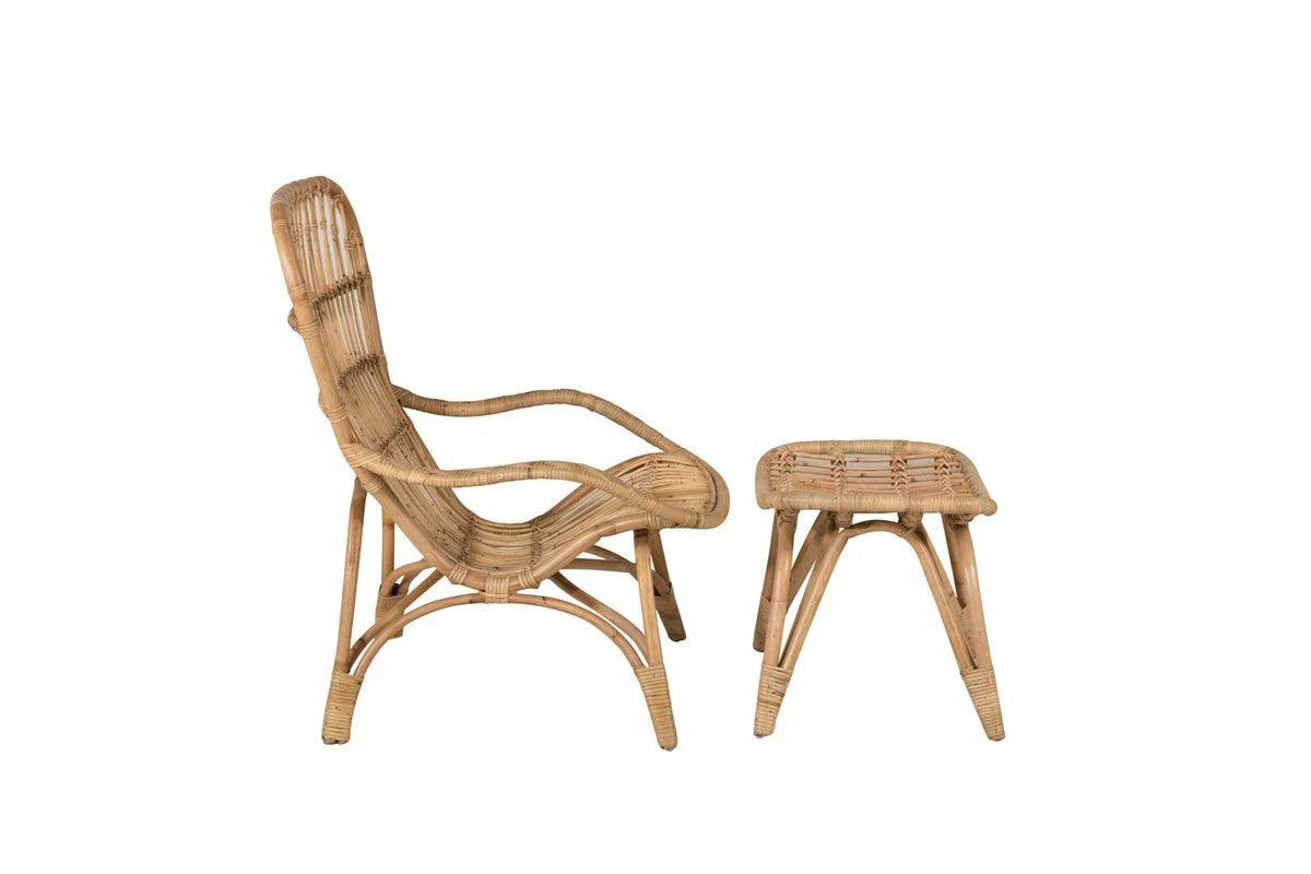 Sedia da giardino Elena - in rattan effetto legno