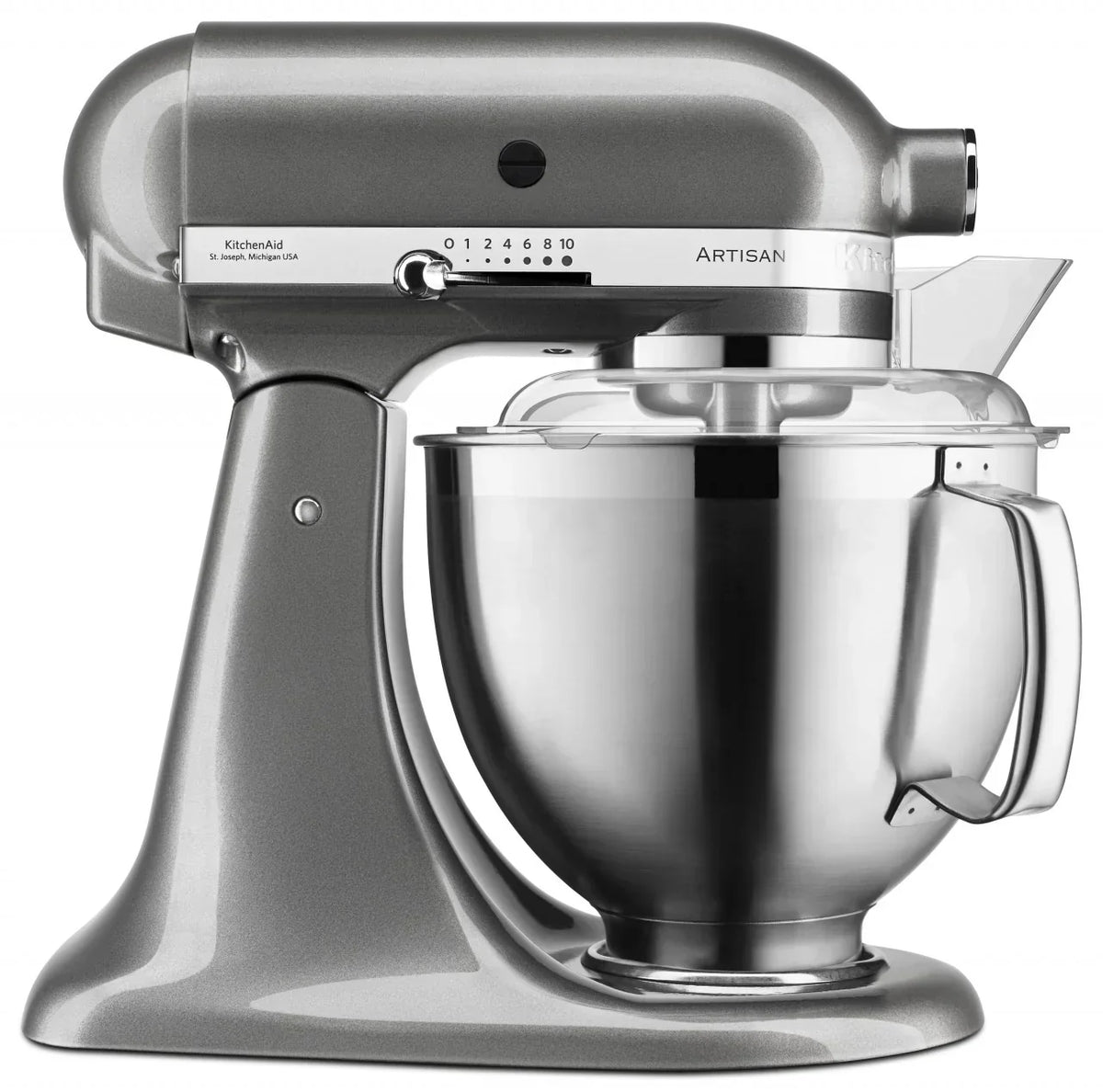 KitchenAid 4,8 L 5KSM185 Artisan Robot da Cucina Cookielover con Tritacarne+Trafila per Biscotti+Frusta a bordo flessibile