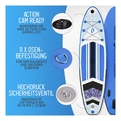 Stand Up Paddle Board "AUKAI Pro" con sedile per kayak grigio