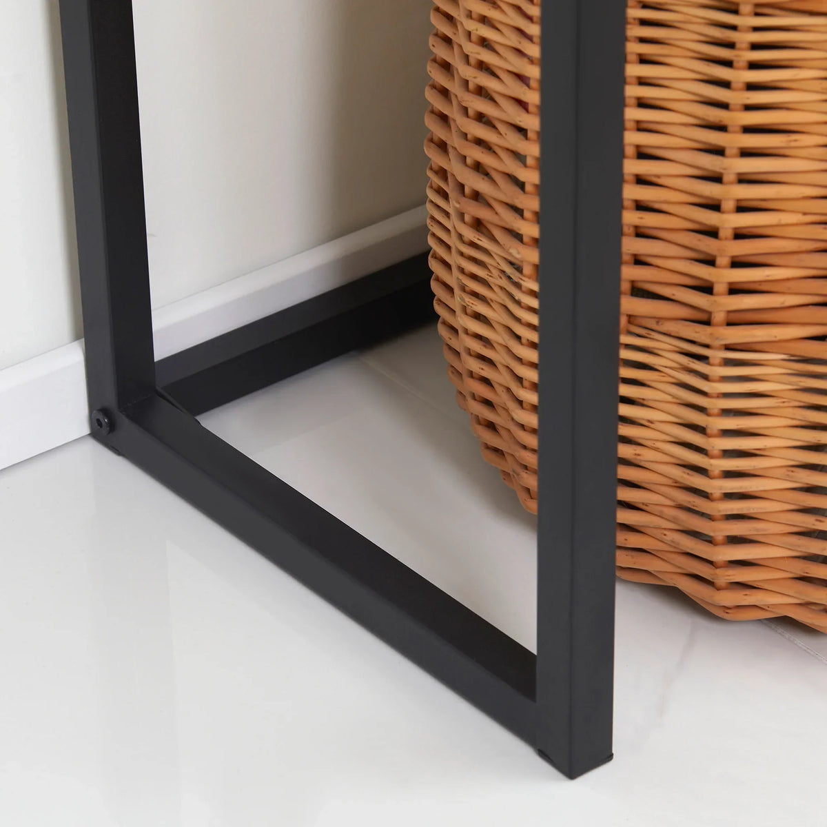 HOMCOM Consolle con Contenitore, Tavolino da Divano con Design Industriale, Tavolino Laterale per Corridoio, Soggiorno, Ingresso, Acciaio, Marrone, 80 x 30 x 76 cm