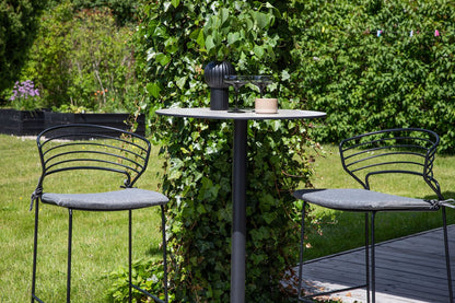 Set da 4 - Sedia da giardino Como in metallo nero