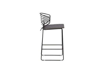 Set da 4 - Sedia da giardino Como in metallo nero