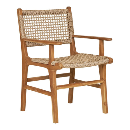 Sedia da giardino Capri con braccioli in teak
