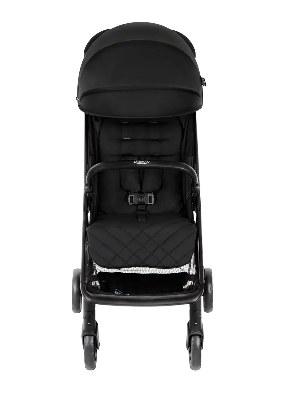 Graco - Myavo Passeggino, leggero, chiusura rapida, dalla nascita a circa 4 anni (22 kg), con parapioggia, Midnight