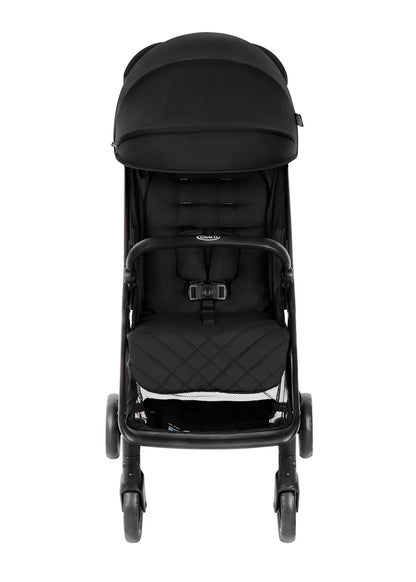 Graco - Myavo Passeggino, leggero, chiusura rapida, dalla nascita a circa 4 anni (22 kg), con parapioggia, Midnight