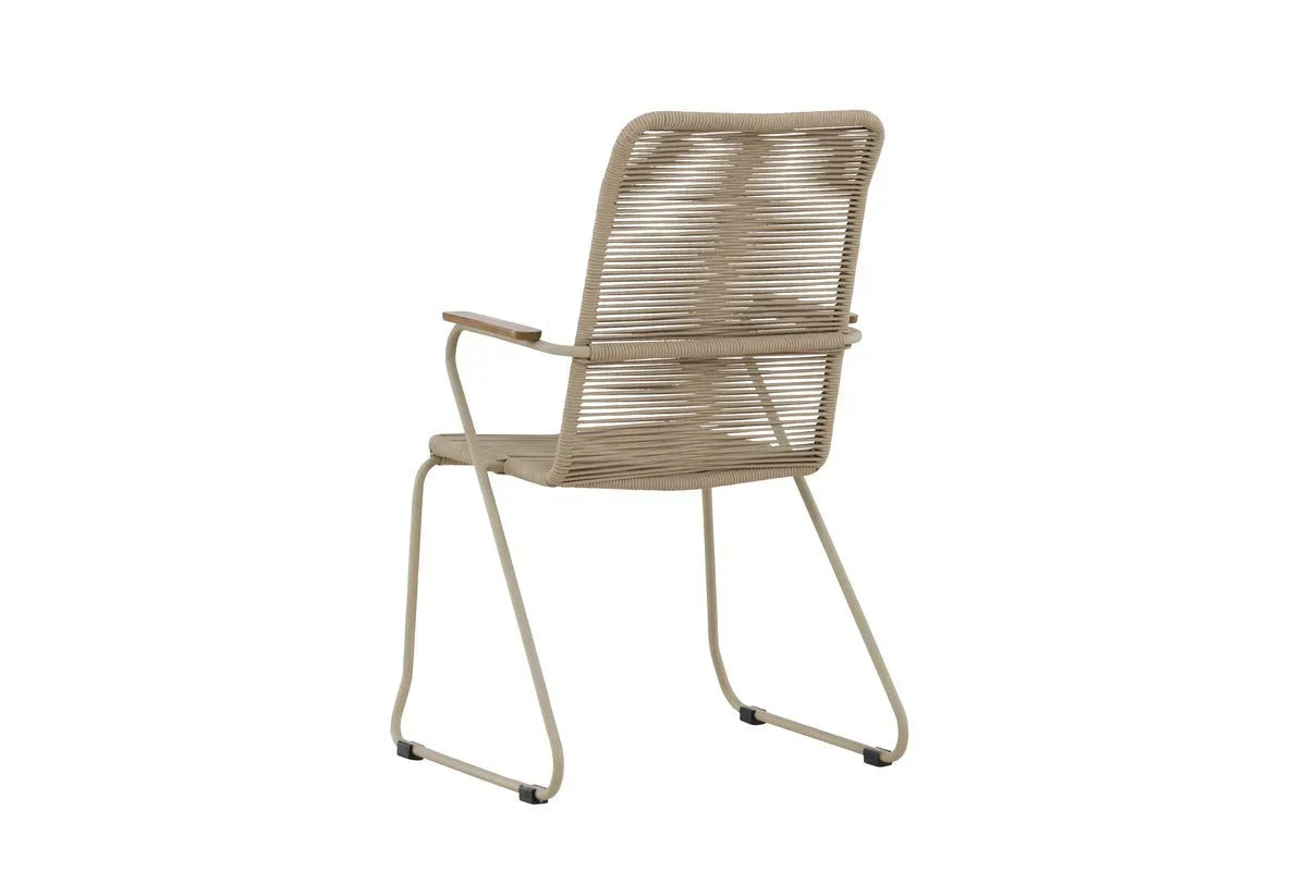 Sedia da giardino Noreno - con braccioli in teak