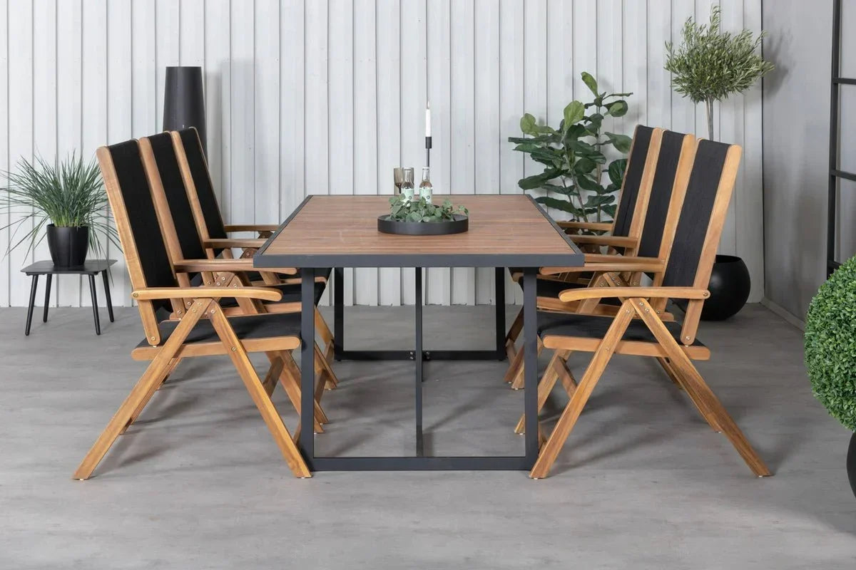 Set da 2 - Sedia da giardino George in acacia/poliestere