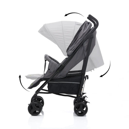B-Ware Passeggino Little One Buggy Passeggino sportivo Tommi Grigio Funzione reclinabile Vano portaoggetti Imbracatura