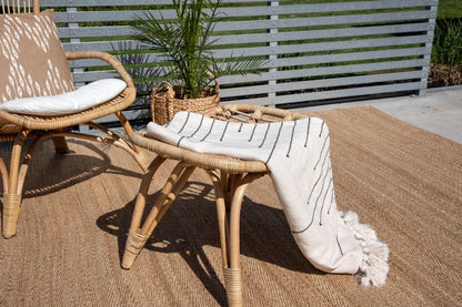 Sedia da giardino Elena - in rattan effetto legno