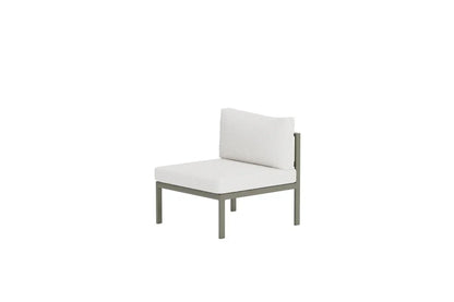 Panca da giardino modulo Borelio - In alluminio beige o marrone