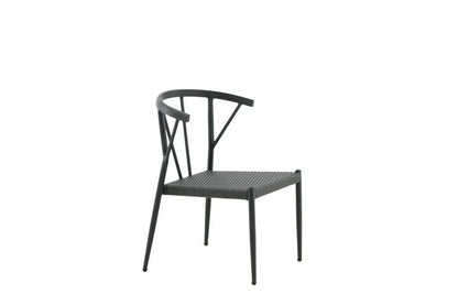 Set da 6 - Sedia da giardino Tina in rattan/alluminio